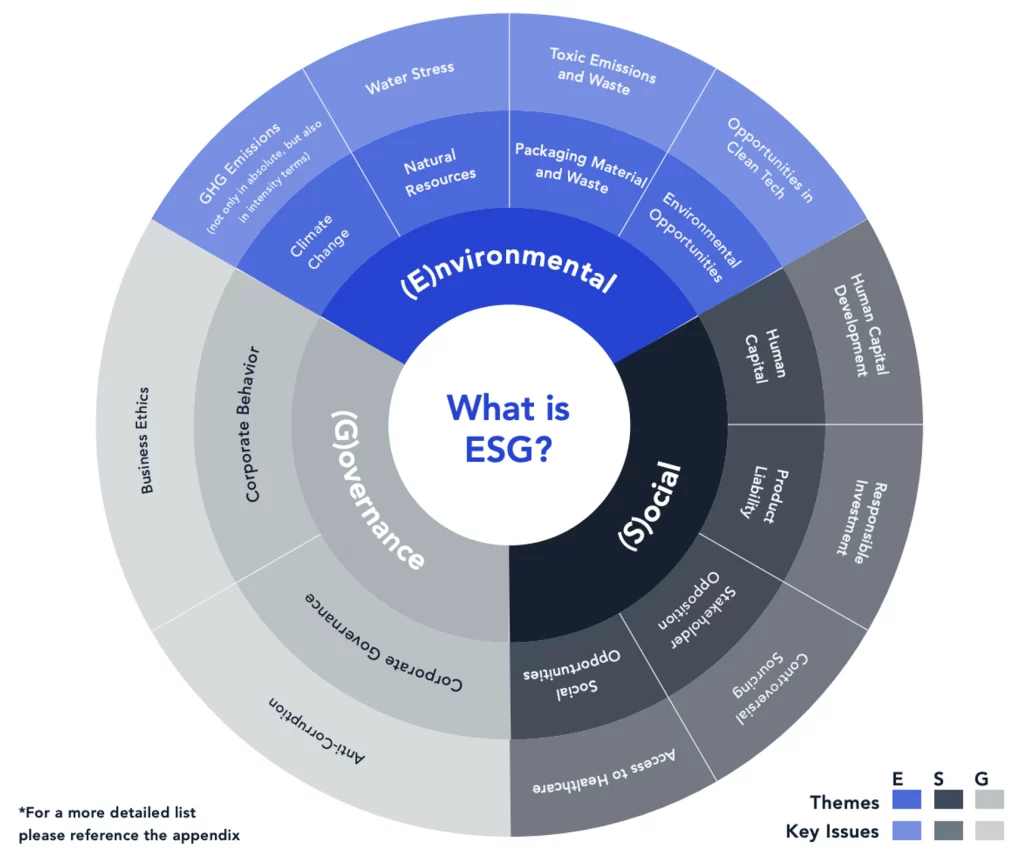Figure 2: Overview of environmental, social and governance materiality topics