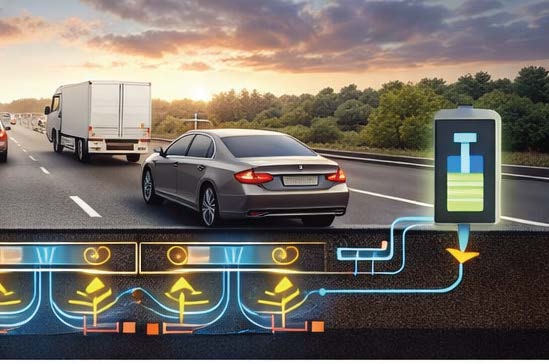 Figure 6. Road-embedded piezoelectric energy harvesting concept.