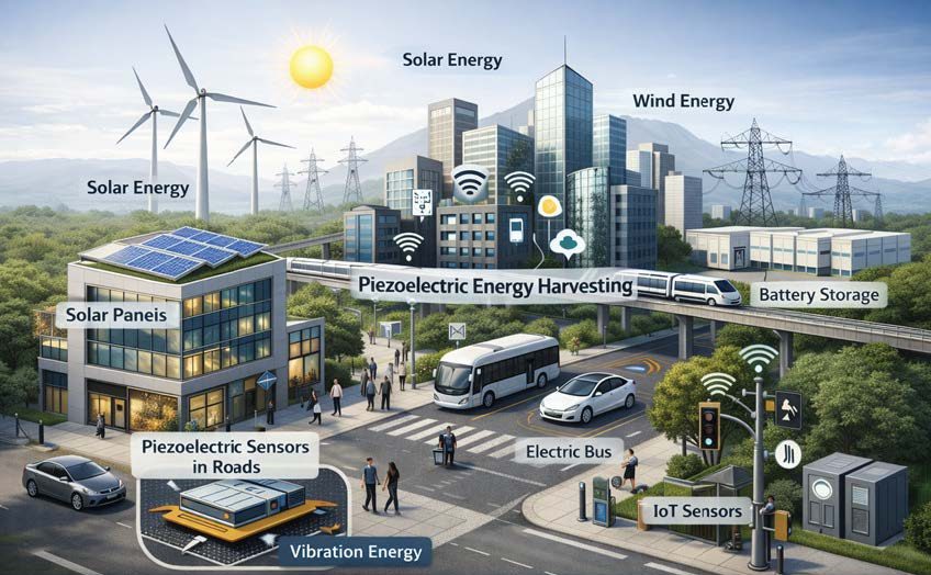 Smart City Energy Ecosystem with Piezoelectric Energy Harvesting